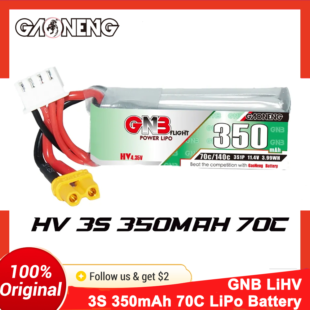 Walksnail Avatar Hd Goggles X - Gaoneng GNB 350mAh 3S 70C LiPo