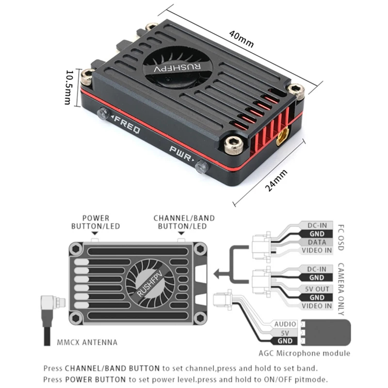 RUSH MAX SOLO 5.8GHz 2.5W VTX  - Rushfpv Rush Max Solo 5.8G 2.5W Vtx review and price